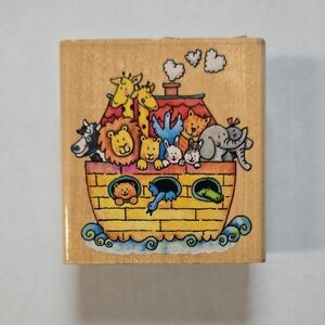 Noah's Ark Wooden Stamp - Rubber Stampede - A1900E Noah's Ark (Great Condition!)